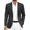 Dark Grey, variant on Mens Suit Blazer Classic Fit Casual Business Summer Sports Jacket Two Button