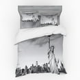 thumbnail image 2 of Ambesonne Black and White Bedding Set 3 Pcs, Liberty, Twin XL, Grey, 2 of 3