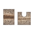 thumbnail image 4 of Better Trends Bath Rug Set 2 Piece Bath Mat Non Slip Micro Polyester Bathroom Floor Set, Shower, Tub, Casablanca Collection – (Brown), 4 of 7