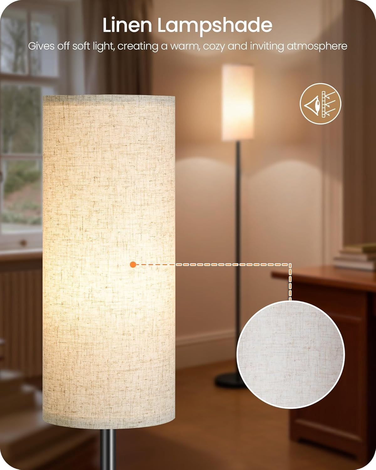 Dimmable RGB Floor Lamp with Color Changing Light, Remote & Foot Switch, Timer, 10W Smart Bulb Included for Bedroom & Living Room
