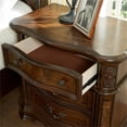 thumbnail image 5 of Home Square 2 Piece Solid Wood Nightstand Set with 3 Drawer in Brown Cherry, 5 of 8