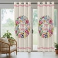 thumbnail image 5 of Outdoor Curtains for Patio Waterproof, Happy Easter Outdoor Privacy Panels Grommet, Spring Flower Pastoral Butterfly Retro Beige Blackout Outside Curtains for Porch/Cabana 54"x95", 2 Panels, 5 of 8