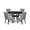 Multi-color, variant on Luxe by East West Furniture 5 Piece Dining Table Set Consists Of 48" Round Table In Light Gray Color