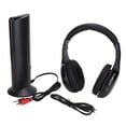 thumbnail image 1 of Auriculares inalámbricos 5 en 1 HiFi con graves profundos, radio FM, auriculares supraaurales con monitorización para PC, TV y dispositivo de audio., 1 of 14