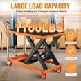 thumbnail image 6 of Hydraulic Lift Table Cart, 1100lbs Capacity 32" Lifting Height Hydraulic Table Cart, Single Scissor Lift Table with Non-Slip Pad for Material Handling and Transportation, Orange, 6 of 7