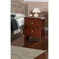 thumbnail image 4 of Wood 2-Drawer Nightstand in Cherry, 22"L x 16"W x 25"H, 4 of 7
