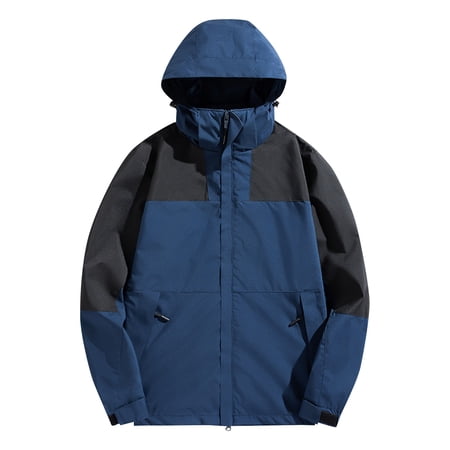 Dresfit Windbreaker Jacket Men with Hood Loose Fit Zip Up Rain Jacket Summer 2026 Long Sleeve Hooded Travel Outwear Windproof Zipper Raincoat 3XL