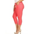thumbnail image 5 of Women's Jean Looking Jeggings Cotton Blend Capri Length Pull Up Pants, 5 of 7