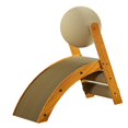 thumbnail image 3 of kusrkot Cardboard Cat Scratcher R Shape Eco Friendly Rotating Ball Toys Semi Arch Sturdy 50x25x50cm, 3 of 9