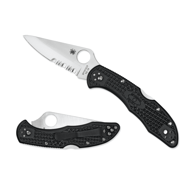 Spyderco Knives Delica 4 Lockback Black FRN VG10 Stainless C11PSBK Pocket Knife Cuchillo
