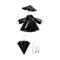 thumbnail image 3 of AZXY Black Raincoat Porch Goose Outfit, 23‑Inch Goose Clothing Costume for Cement Plastic Porch Goose Statue, Goose Clothes for Outdoor Garden Yard Lawn Patio Porch Decoration, 3 of 6