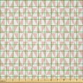 thumbnail image 2 of Ambesonne Pale Pink Fabric by the Yard Microfiber, Geometric Mosaic Grid, 3 Yards, Blush White, 2 of 2