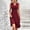 Wine#2, variant on GaThRRgYP Tropical Print Sleeveless V-Neck Dress-Summer 2025 Collection,Fashion Women's Round Neck Casual Solid Color Pocket Short-sleeved Knee-length Mini Skirt Wine S