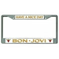 thumbnail image 1 of Bon Jovi Have A Nice Day Chrome License Plate Frame, 1 of 1