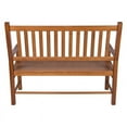thumbnail image 4 of Shine Company Traditional Hardwood Patio Porch Garden Bench in Brown, 4 of 6