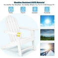 thumbnail image 5 of Costway Patio Adirondack Chair Weather Resistant Garden Deck W/Cup Holder White, 5 of 6