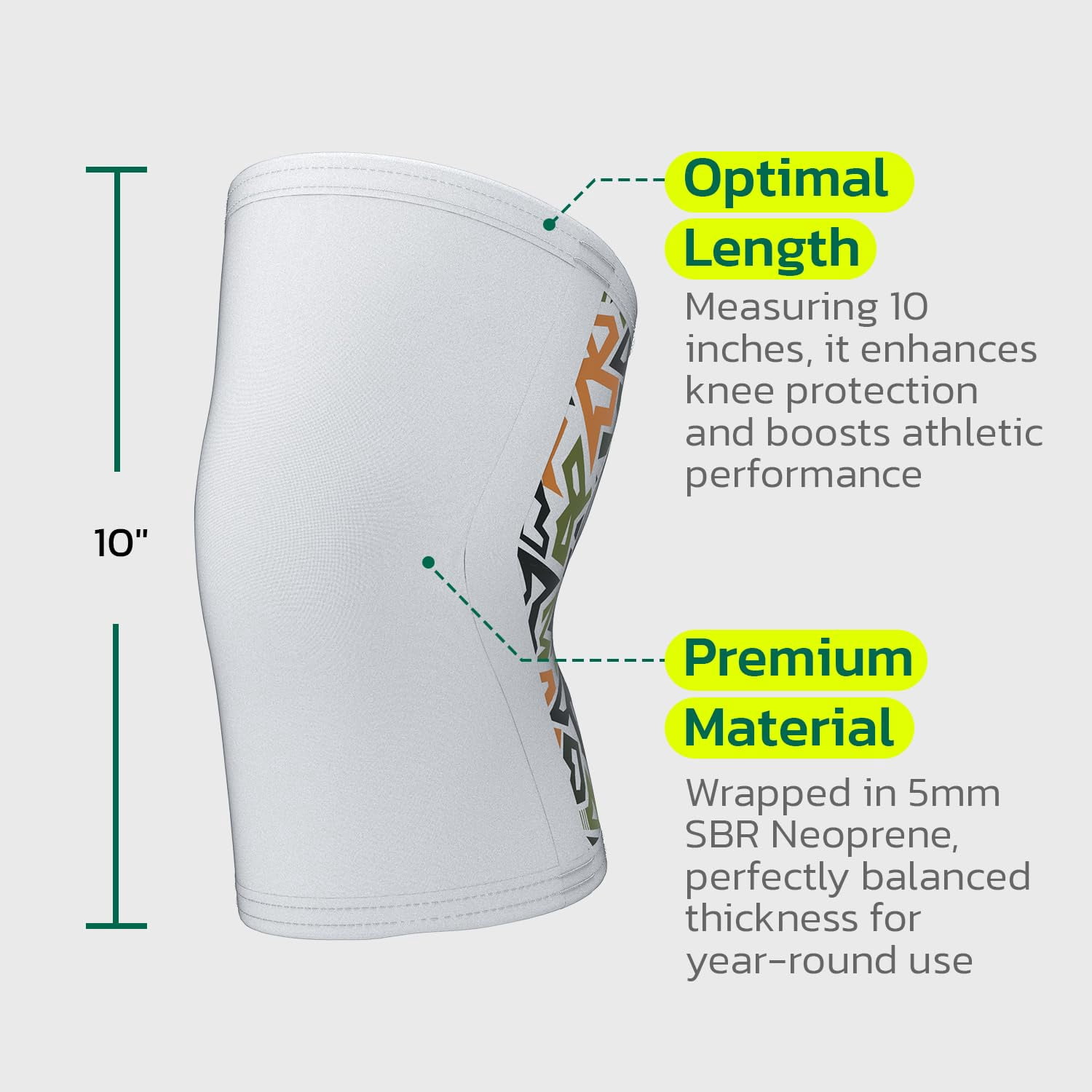 GKTG Knee Brace for Women Men (1 Pair) 5mm Neoprene Knee Compression Sleeve Knee Support