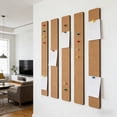 thumbnail image 4 of Self-Adhesive Fabric Bulletin Board Strips | 5-Pack Modular Message Board for Wall Organization | Reusable Push Pin Panel for Photos, Notes & Keys | Home Office Decor & Storage Solution, 4 of 6