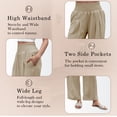 thumbnail image 5 of VDJ Women's Casual Wide Leg Pants Summer Boho High Waisted Beach Palazzo Trousers Flowy Lounge Pant Size XL, 5 of 9