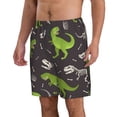 thumbnail image 2 of Pofeuu Dinosaur Skeleton Prin Men's Swim Trunks Quick Dry Bathing Suit Swimming Board Shorts Mesh Lining Beach Swimwear-, 2 of 6