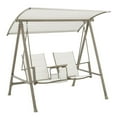 thumbnail image 2 of Mainstays Dashwood 2-Seat Steel Canopy Porch Swing, Cream, 2 of 7
