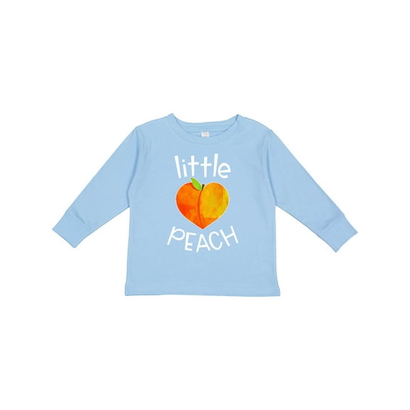 Inktastic Little Peach Cute Heart Shaped Peach Boys or Girls Long Sleeve Toddler T-Shirt