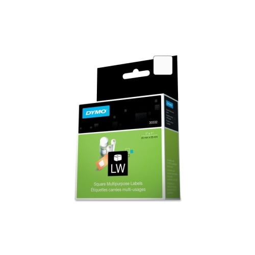 Dymo Multipurpose Label 1' x 1' Length - Direct Thermal - White - 750 / Roll - 750 / Roll