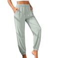thumbnail image 2 of YTCAMLO Waterproof Joggers for Women Athletic Lightweight Elastic Waist Workout Pants with Drawstring Quick Dry Running Hiking Pants, 2 of 9