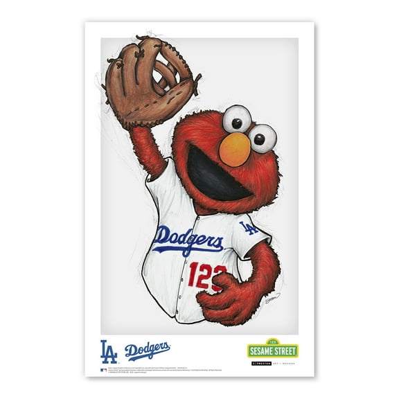 Los Angeles Dodgers 11" x 17" Sesame Street Poster Print