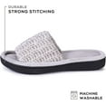 thumbnail image 4 of Roxoni Womens Soft Open Toe Slide Slippers, Indoor Outdoor Rubber Sole Beige, 4 of 5