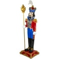 thumbnail image 4 of Northlight Regal Commercial Christmas Nutcracker Soldier with Scepter - 6.5' - Red and Blue, 4 of 7