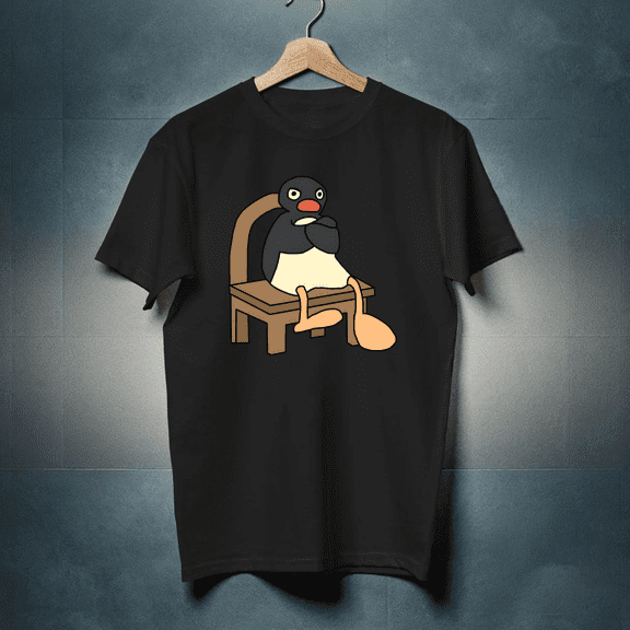 Angry Pingu Funny Retro Cartoon H2640 T-Shirt, for Men and Women, Up to 5XL