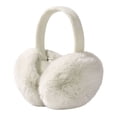 thumbnail image 1 of HaoXun Winter Fleece-Lined Foldable Faux Rabbit Fur Ear Muffs - Windproof Cold Weather Protection with Adjustable Headband for Outdoor Activities, 1 of 6