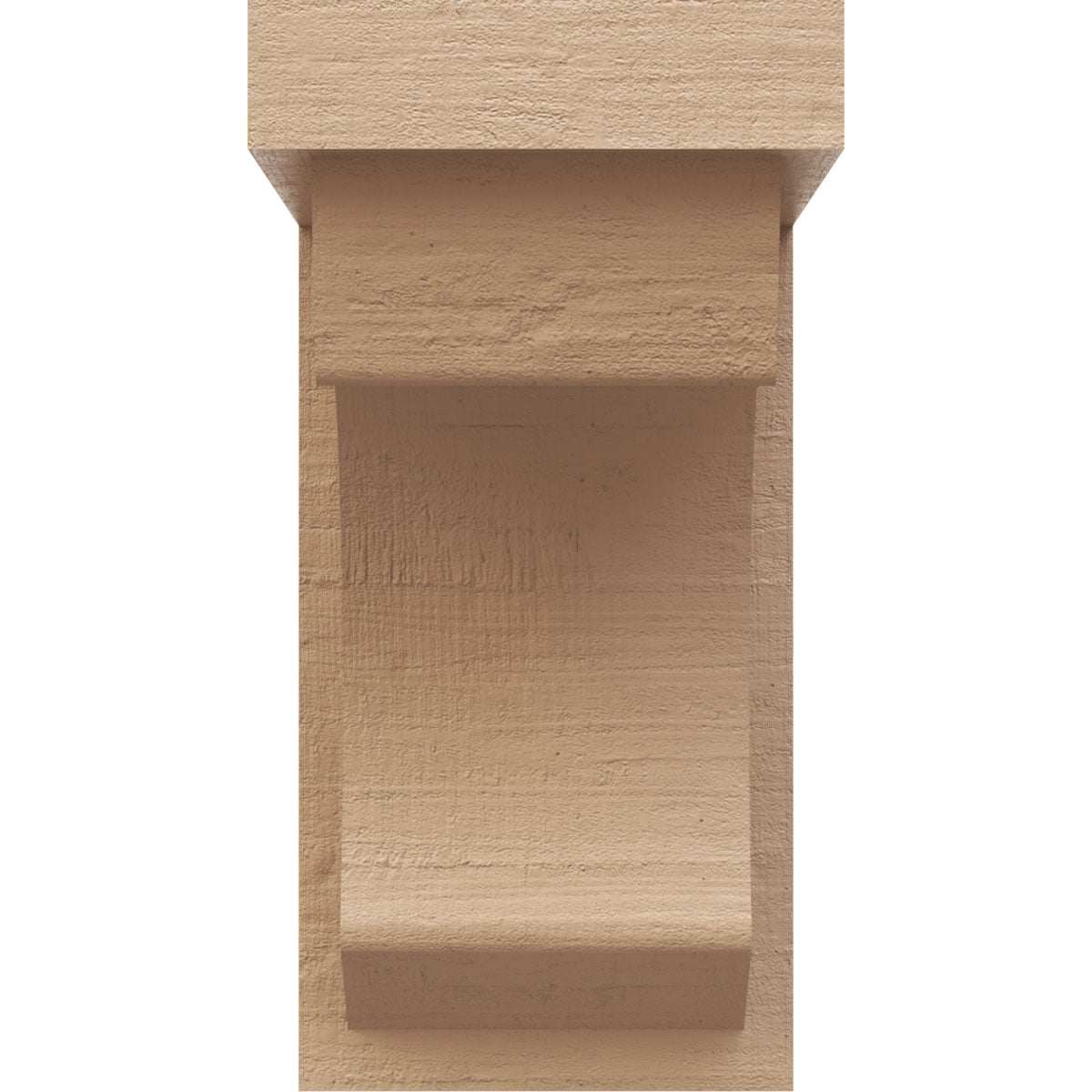 5"W x 5"D x 10"H Wide Emerson Rough Cedar Woodgrain TimberThane Corbel, Primed Tan