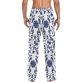 thumbnail image 2 of Floral Ceramic Ghost Pajama Pants, Men's Lounge Pants Light with Drawstring and Pockets, Christmas New Year Birthday Father's Day Gifts, Medium, 2 of 7
