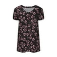 onlyliua Trendy Tops for Women 2024, Womens Summer Casual TShirts V Neck Petal Short Sleeve
