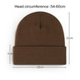 thumbnail image 5 of Waroomhouse Winter Unisex Knitted Hat Stretchy Folded Brim Thickened Solid Color Ear Protection Warm Daily Wear Cap Outdoor Skiing Skating Headwear, 5 of 8