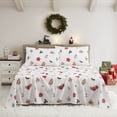thumbnail image 4 of Printed Holiday 4pc Sheet Sets, Easy Care, Soft & Wrinkle-Resistant Bedding, Poinsettia - Queen Bed Size, 4 of 4