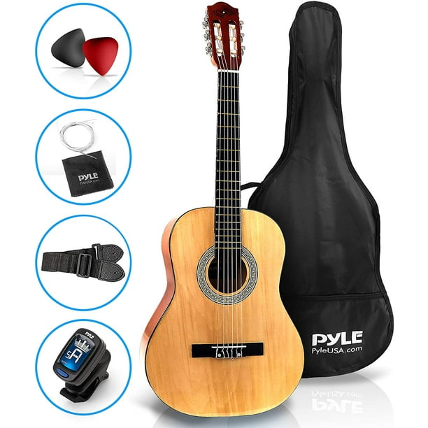 Pyle 36” Classical Acoustic Guitar-3/4 Junior Size 6 Linden Wood 