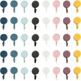 thumbnail image 1 of 40 Self Adhesive Plastic Hooks Durable Colorful Wall Hooks Key Holder For Bathroom, Kitchen, Desk, Cabinet, Glass Multi-purpose Hooks, 1 of 5