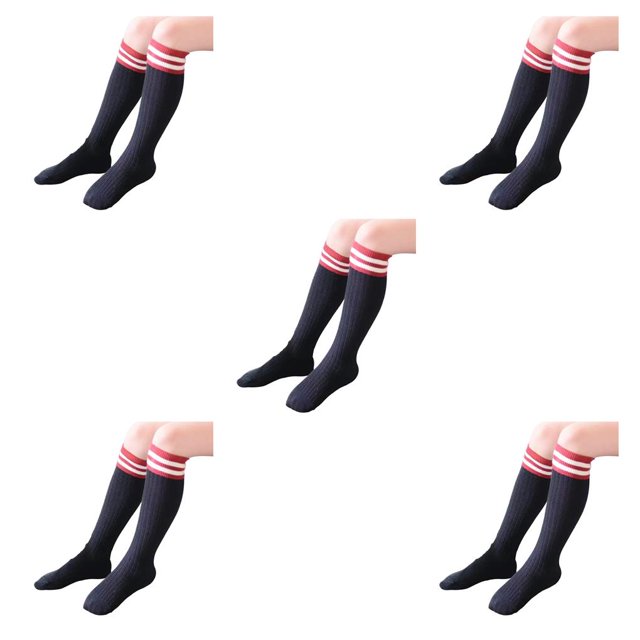 Jumpingount Calcetines de tubo medio Hasta la rodilla Algodón puro Buena retención de calor Gran elasticidad Hermosas medias de regalo para niños Tipo 23 tipo 23 5piezas Jumpingount CBP257851