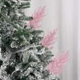 thumbnail image 3 of MODANU 24 Pcs Christmas Glitter Twigs Artificial Pine Tree Picks for Christmas Tree Ornaments fillers, DIY Xmas Wreath, Crafts, Garland, Holiday, Party, Wedding and Home Decoration, Pink, 3 of 7