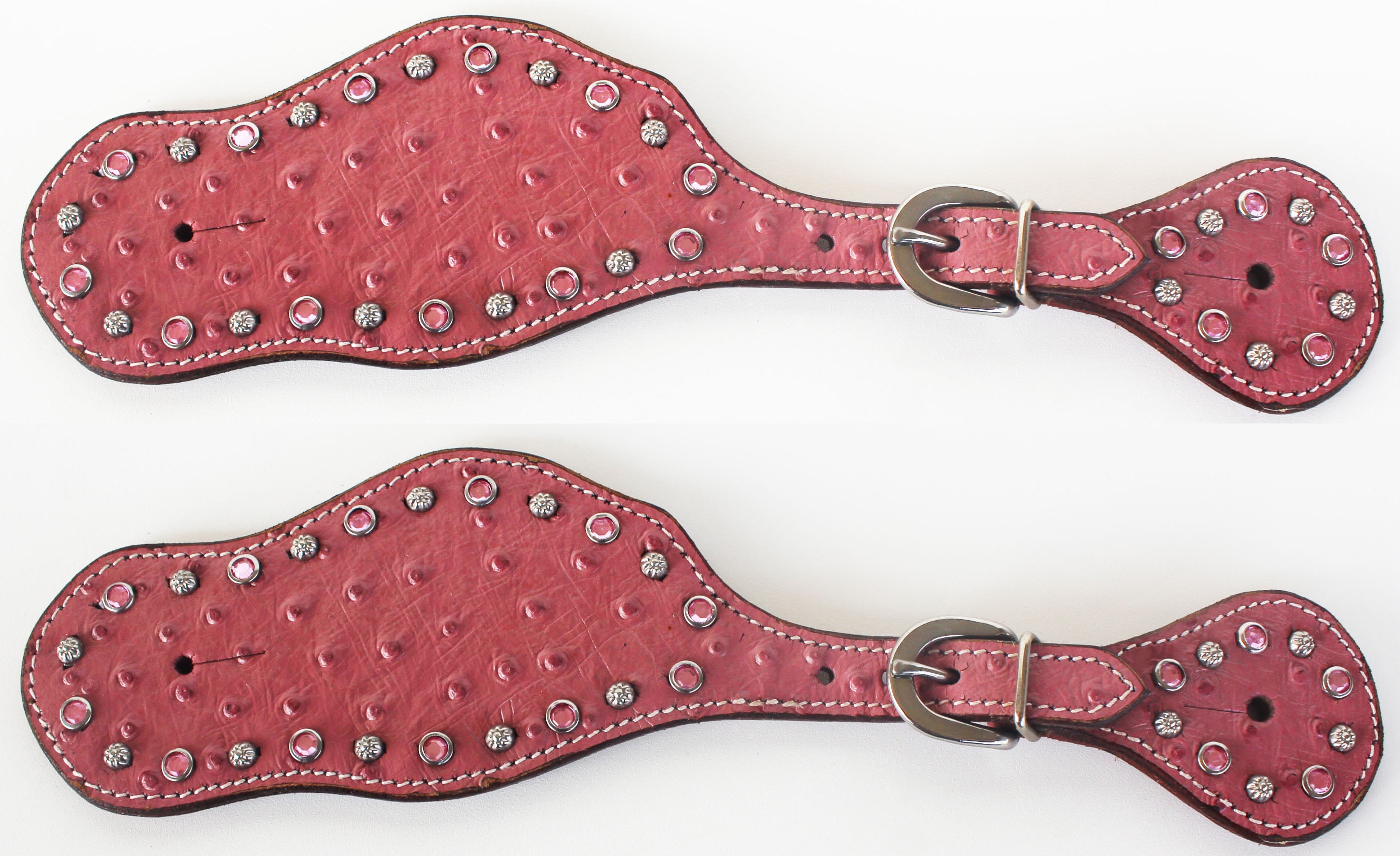 Horse Western Riding Cowboy Boots Leather Spur Straps Tack 7404