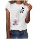 thumbnail image 2 of Blusa informal de manga corta con cuello redondo para mujer con estampado del día de San Valentín OAVQHLG3B Store  lin121212, 2 of 4