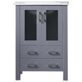 thumbnail image 3 of Volez 24 in W x 18.25 in D Dark Grey Bath Vanity and White Ceramic Top, 3 of 8