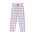 thumbnail image 4 of Fotbe Purple Checkboard Men's Pajama Pants,Sleepwear Pants,Pj Bottoms Drawstring And Pockets-X-Large, 4 of 9