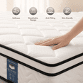 thumbnail image 6 of Gravellaire 12" Queen Mattress in a Box, Gel Memory Foam and Pocket Spring Hybrid Mattress, Medium Comfort, Pressure Relief, Adult, 6 of 12