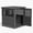Black, variant on Yardgrace Weatherproof Resin Dog Crate for Small to Medium Dogs, Indoor Outdoor Dog Kennel with Elevated Floor (29.7"L x 21.3"W x 25.3"H, Coffee)