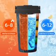 thumbnail image 5 of Zufioo Rainbow Sausages On Dark Slate Print Portable Insulated Coffee Cup, Stainless Steel Vacuum Cup with Lid, Leak-proof, Unisex, Suitable for Car, Cafe, Office, 5 of 8