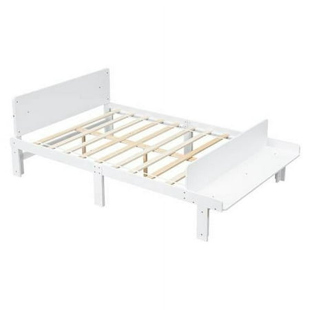 

Full Bed with Footboard Bench White